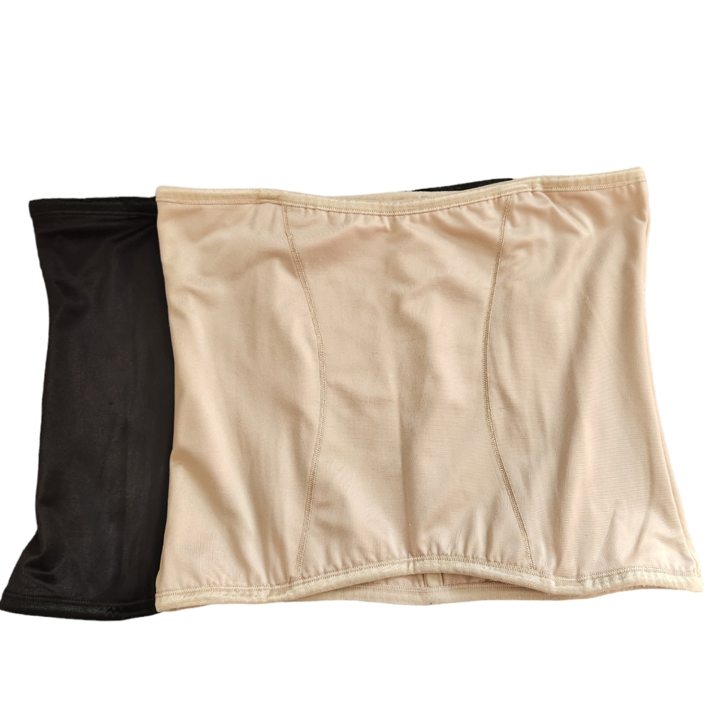 Unbranded Set of 2 Corset Beige & Black Shapewear Size 2XL.